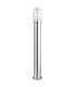 Louvre 1 Light Outdoor Bollard Light Stainless Steel with Polycarbonate Diffuser IP44 E27_Main
