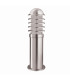 Louvre 1 Light Outdoor Bollard Light Stainless Steel IP44 E27_Off