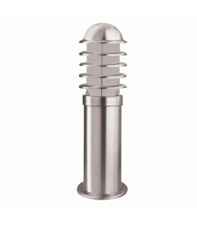 Louvre 1 Light Outdoor Bollard Light Stainless Steel IP44 E27_Off
