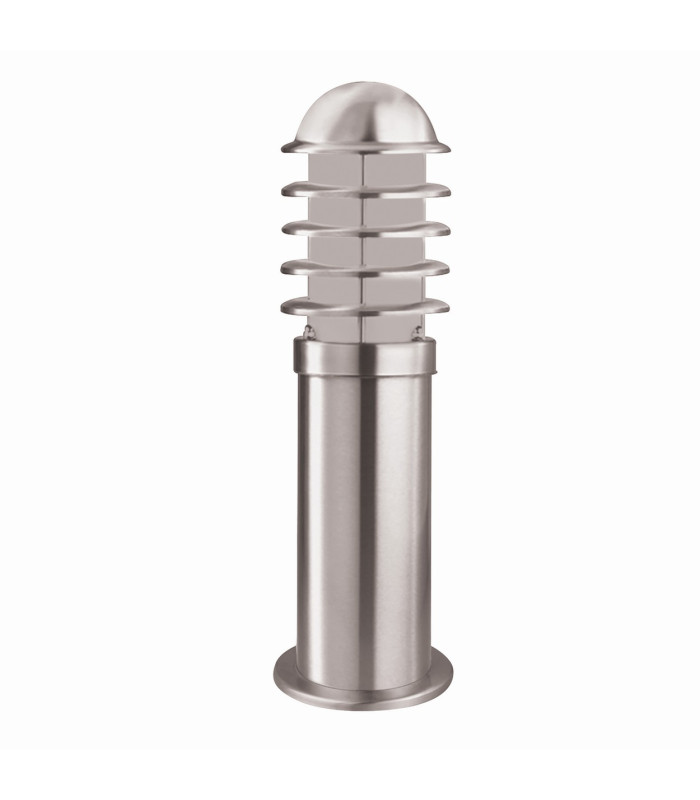 Louvre 1 Light Outdoor Bollard Light Stainless Steel IP44 E27_Off