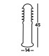 Louvre 1 Light Outdoor Bollard Light Stainless Steel IP44 E27_Line