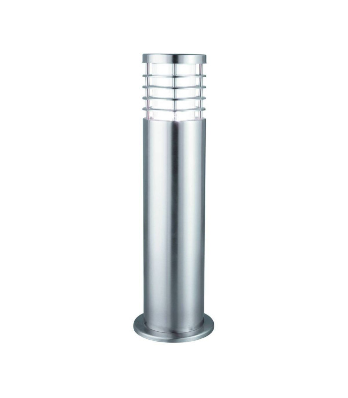 Louvre 1 Light Outdoor Bollard Light Satin Silver IP44 E27_Main