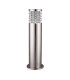 Louvre 1 Light Outdoor Bollard Light Satin Silver IP44 E27_Off