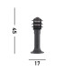 1 Light Outdoor Pedestal Bollard Light Black IP44 E27_Line