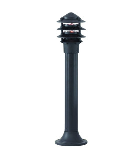 1 Light Outdoor Bollard Light Black IP44 E27_Main