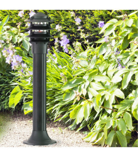 1 Light Outdoor Bollard Light Black IP44 E27_Room
