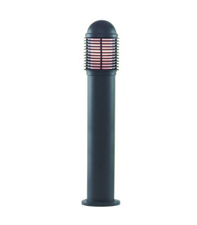 1 Light Outdoor Aluminium Bollard Light Black IP44 E27_Main