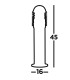 1 Light Outdoor Bollard Light Black with White Diffuser IP44 E27_Line