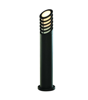 1 Light Outdoor Bollard Light Black with White Diffuser IP44 E27_Main