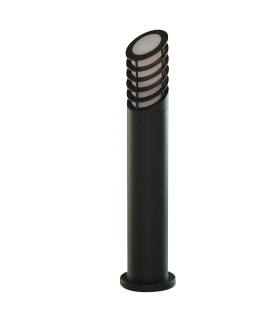 1 Light Outdoor Bollard Light Black with White Diffuser IP44 E27_Off