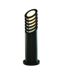 1 Light Outdoor Bollard Light Black with White Diffuser IP44 E27_Main