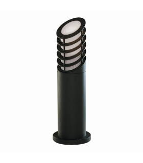 1 Light Outdoor Bollard Light Black with White Diffuser IP44 E27_Off
