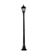 Alex 1 Light Outdoor Lamp Post Black with Clear Glass Diffuser IP44 E27_Off