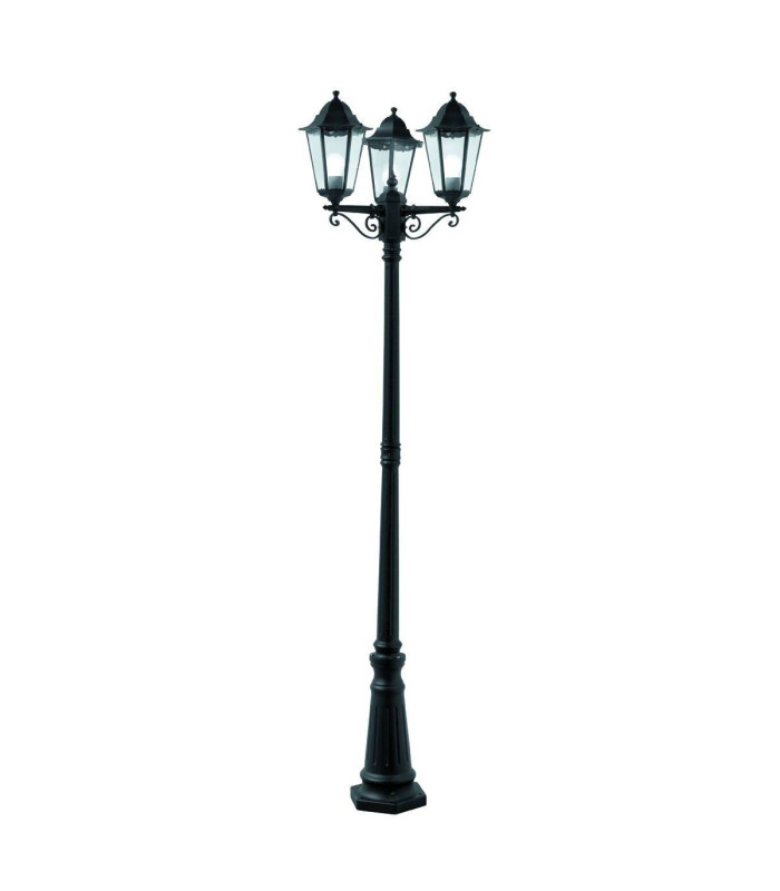 Alex 3 Light Outdoor Lamp Post Black IP44 E27_Main