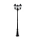Alex 3 Light Outdoor Lamp Post Black IP44 E27_Off