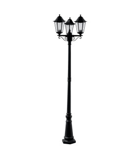Alex 3 Light Outdoor Lamp Post Black IP44 E27_Off