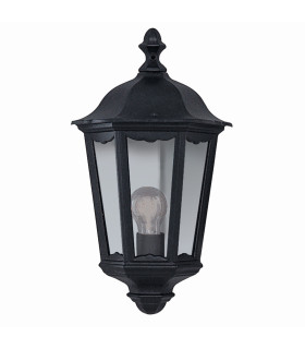 Alex 1 Light Outdoor Wall Lantern Black IP44 E27_Off