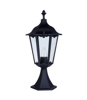 Alex 1 Light Outdoor Pedestal Light Black IP44 E27_Off