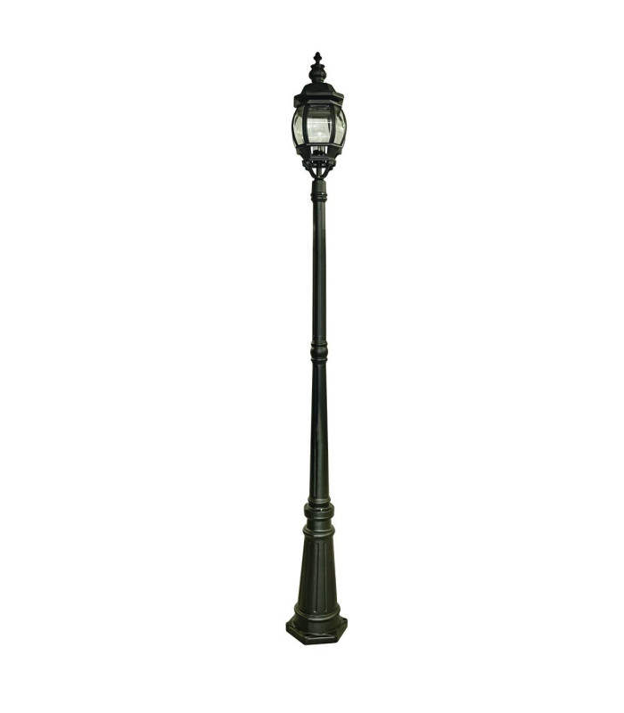 Bel Aire 1 Light Outdoor Lamp Post Black IP44 E27_Main