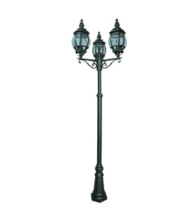 Bel Aire 3 Light Outdoor Lamp Post Black IP44 E27_Main