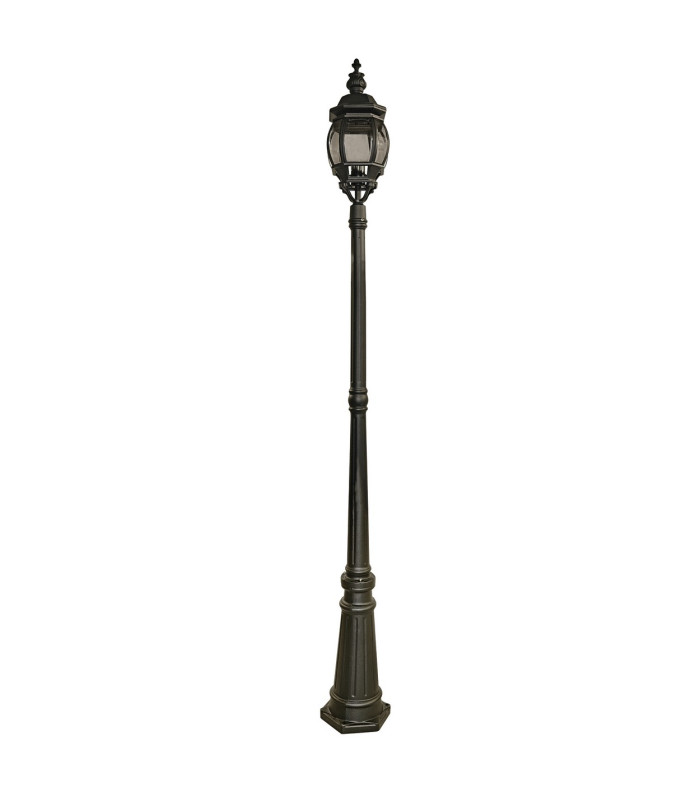 Bel Aire 1 Light Outdoor Lamp Post Black IP44 E27_Off