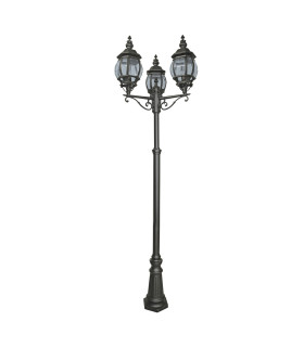 Bel Aire 3 Light Outdoor Lamp Post Black IP44 E27_Off