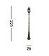 Bel Aire 1 Light Outdoor Lamp Post Black IP44 E27_Line