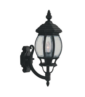 Bel Aire 1 Light Outdoor Wall Lantern Black IP44 E27_Main