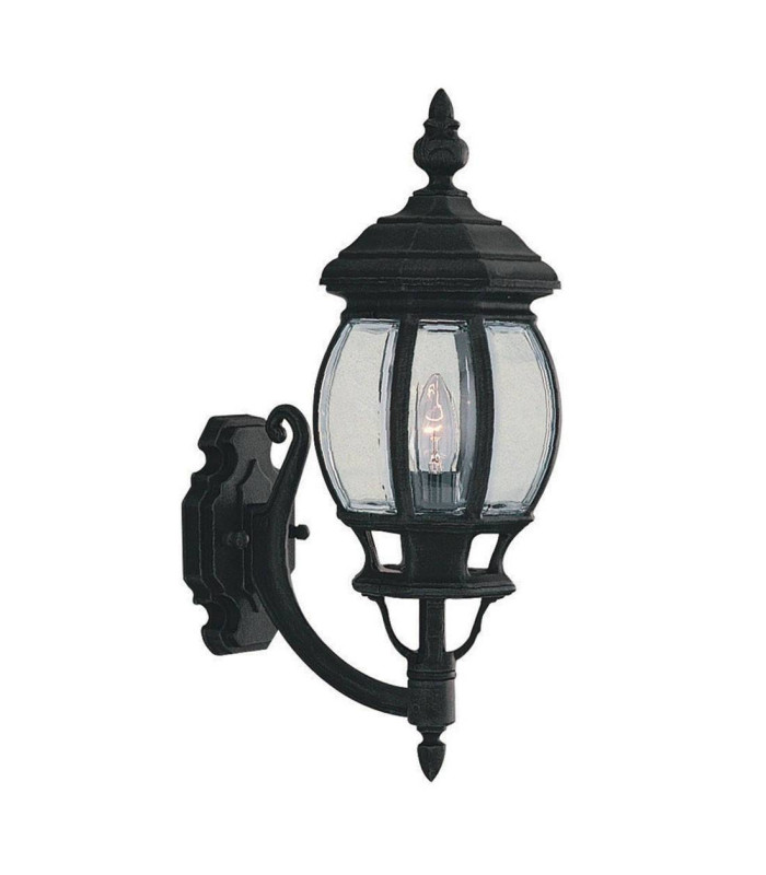 Bel Aire 1 Light Outdoor Wall Lantern Black IP44 E27_Main