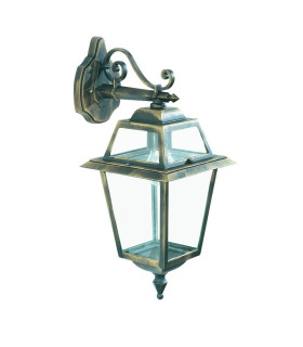New Orleans 1 Light Outdoor Lantern Black Gold IP44 E27_Main