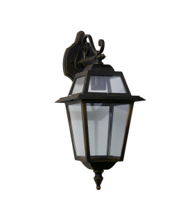 New Orleans 1 Light Outdoor Lantern Black Gold IP44 E27_Off