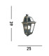 New Orleans 1 Light Outdoor Garden Wall Lantern Black Gold IP44 E27_Line