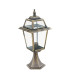 New Orleans 1 Light Outdoor Pedestal Lantern Black Gold IP44 E27_Off
