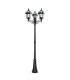 Capri 3 Light Outdoor Lamp Post Rustic Brown IP43 E27_Main