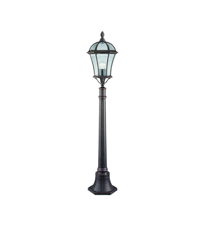 Capri 1 Light Outdoor Bollard Light Rustic Brown IP43 E27_Main
