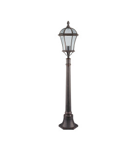 Capri 1 Light Outdoor Bollard Light Rustic Brown IP43 E27_Off