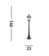 Capri 1 Light Outdoor Bollard Light Rustic Brown IP43 E27_Line