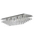 Hanna 8 Light Rectangle Ceiling Flush Light Chrome with Pyramid Crystals G9_Main