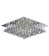 Hanna 6 Light Square Ceiling Semi Flush Light Chrome with Pyramid Crystals G9_Main