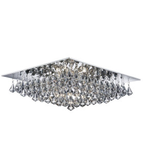 Hanna 8 Light Square Ceiling Semi Flush Light Chrome with Pyramid Crystals G9_Main