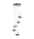 LED 5 Light Spiral Cluster Pendant Chrome_Main