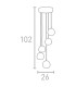 LED 5 Light Spiral Cluster Pendant Chrome_Line