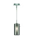 Duo 1 Light Ceiling Pendant Chrome Smoked Glass Single E14_Main