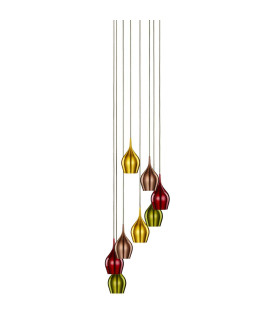 Vibrant 8 Light Cluster Pendant Chrome E14_Main