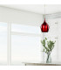 Vibrant 1 Light Large Dome Ceiling Pendant Red E27_Room