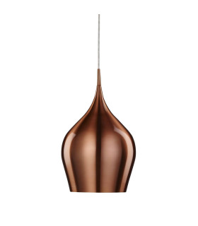 Vibrant 1 Light Large Dome Ceiling Pendant Copper E27_Main