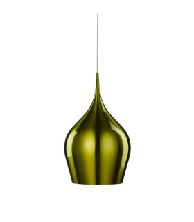 Vibrant 1 Light Large Dome Ceiling Pendant Green E27_Main