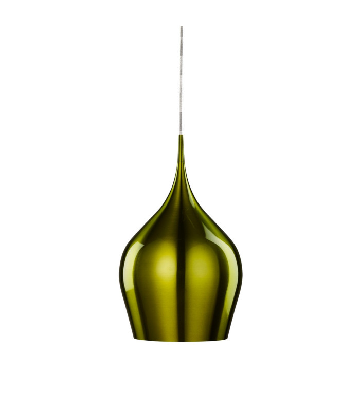 Vibrant 1 Light Large Dome Ceiling Pendant Green E27_Off