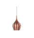 Vibrant 1 Light Small Dome Ceiling Pendant Copper E14_Off