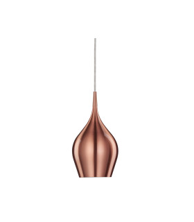 Vibrant 1 Light Small Dome Ceiling Pendant Copper E14_Off